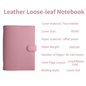 Journal en cuir A5 de haute qualité 2026, design personnalisé, minimaliste, pour le bureau, planificateur en cuir souple, carnet - Product Image 5
