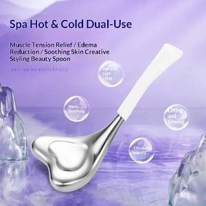 Cuchara de Hielo <span class=keywords><strong>para</strong></span> <span class=keywords><strong>Crioterapia</strong></span>, Cuchara de Acero Inoxidable <span class=keywords><strong>para</strong></span> Masaje Facial, Cuchara de Iones Negativos <span class=keywords><strong>para</strong></span> el Cuidado de la Piel - Product Image 2