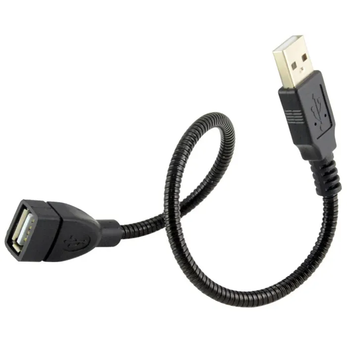 6mm*350mm black metal flex male to female flexible gooseneck tube usb extension cable