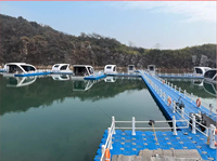 Plateforme flottante modulaire résistante à l'eau salée, certifiée IALA, protection UV, ponton en HDPE, quai portable pour jet ski, lac, rivière