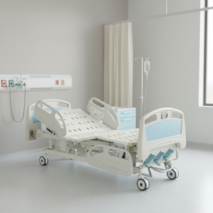 CY-A103C सस्ते चिकित्सा उपकरण 3 क्रैंक मैनुअल लिफ्ट तंत्र लोहे अस्पताल रोगी बिस्तर - Product Image 3