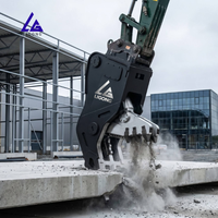 Pulvérisateur de béton rotatif avec concasseur de béton pour mini-excavatrice de 1,5 à 6 tonnes, certifié CE 360 °   Coupe de barres d'armature par rotation