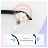 Lunettes Intelligentes IA Transfrontalières GS07 avec Microphone, Verres Photochromiques Anti-Lumière Bleue, Contrôle Tactile et Commande Vocale
