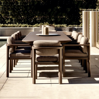 Ensemble de salle à manger en fonte d'aluminium, ensemble de salle à manger d'extérieur, style moderne, table et chaises de salle à manger, meubles d'extérieur, chaises de jardin