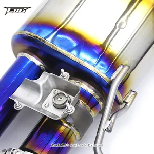 Catback Exhaust For Audi RS6/RS7 C8 4.0T 2019-2023 Titanium Alloy Exhaust Pipe Muffler Escape High Performance Exhaust Valve Con