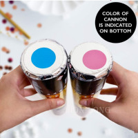 Ventes chaudes sexe révéler confettis rose bleu fumée poudre confettis canon pour bébé douche fête fournitures