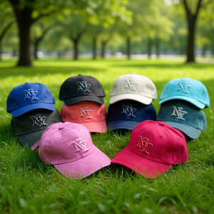 Cappellino da Baseball in Cotone Lavato Ricamato Ny, 360 Pezzi in Colori Assortiti - Product Image 2