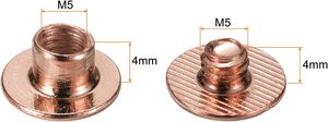 HARFINGTON Sets Chicago Screws Leather Rivets M Inch Belt Binding Metal Screws For Leathercraft Bag Shoes <b>Purse</b> Bookbinding Rose - Product Image 2