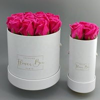 Boîtes à fleurs en papier recyclé en forme ronde pour cadeaux et artisanat, collection 2026, best-seller
