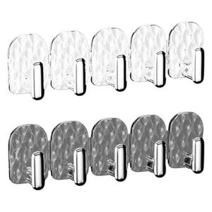 Mini Sticky <b>Hooks</b> No-Drill Wall-Mounted Jewelry <b>Display</b> Storage Rack with Row Hanging Ins Style - Product Image 6