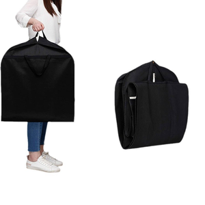 <span class=keywords><strong>Housse</strong></span> de rangement pliable grande capacité pour robe de mariée et robes de soirée, noire, avec soufflets et poches, pour voyage - Product Image 5