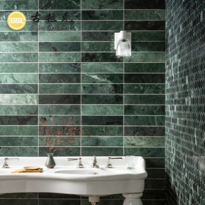 Carrelage de marbre haut de gamme Verde <span class=keywords><strong>Alpi</strong></span> vert foncé coupé à la taille décoratif pour revêtement de sol mural escaliers maison hôtel Design moderne - Product Image 4