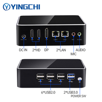 YINGCHI Mini PC personnel Openciaw Ai, processeur Intel Quad Core, 8 ports USB, 2 ports HD DP, affichage 4K, 2 ports LAN 1000M, ordinateur portable de bureau