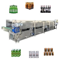 Pasteurisateur-Sterilisateur Automatique à Tunnel par Pulvérisation Certifié CE Multifonctionnel pour Sauces Tomates, Sauces Piments et Produits Salés en Conserve