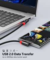 Cable USB a Tipo-C SUNGUY de 18W, Cables de Carga Rápida, Cable de Datos USB, Cargador de Teléfono