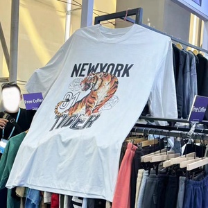 High Quality Oversized <b>Tshirt</b> Fashion Loose Cotton T-shirt Custom Graphic logo Print t Shirt for Men - Product Image 3