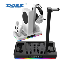 Support de charge et de refroidissement vertical DOBE pour Xbox avec ventilateur RGB et crochet pour écouteurs, compatible avec les accessoires Xbox Series X/S