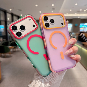 Coque antichoc colorée avec anneau magnétique intégré pour chargement sans fil, protection intégrale pour iPhone 18 17 16 <span class=keywords><strong>15</strong></span> Pro Max - Product Image 6