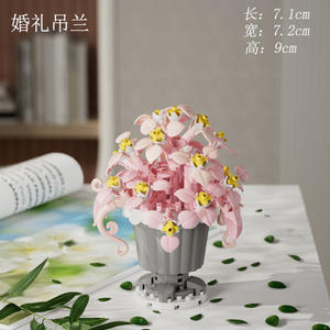 Jouets éducatifs pour enfants, ensembles <span class=keywords><strong>de</strong></span> mini-briques <span class=keywords><strong>en</strong></span> plastique pour la construction, décoration <span class=keywords><strong>de</strong></span> fleurs artificielles, pots <span class=keywords><strong>de</strong></span> plantes, modèle <span class=keywords><strong>de</strong></span> jouet - Product Image 6