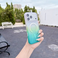 Coque de téléphone antichoc en TPU souple dégradé Vitality, anti-jaunissement, anti-traces de doigts, avec anneau magnétique pour iPhone 17 16 15 Pro Max
