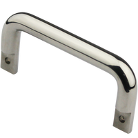 Poignée de porte tactile ambidextre en acier inoxydable 304 SK4-0048-SN01, finition polie brillante, résistance à la corrosion, usage industriel