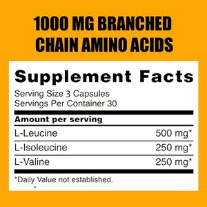 Capsules BCAA à Marque Blanche OEM pour l'Énergie, l'Endurance, la Récupération Musculaire – Complément Sportif avec Acides Aminés à Chaîne Ramifiée - Product Image 6
