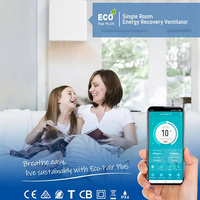 Système de ventilation HRV sans conduit pour pièce individuelle, commande WiFi, unité d'air frais murale pour maison/bureau
