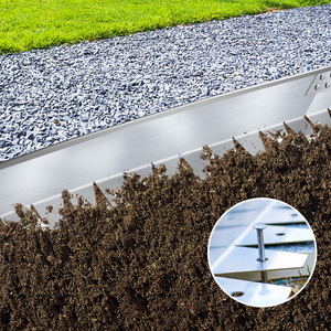 Bordure de paysage en métal <span class=keywords><strong>pour</strong></span> décoration de <span class=keywords><strong>jardin</strong></span> et de cour Diviseur de pelouse en acier inoxydable ou en aluminium - Product Image 1