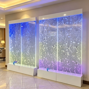 Modern Acrylic Water Bubble Room Divider Screen with LED Lighting Translucent Panel Design for Interior Decoration - Product Image 1