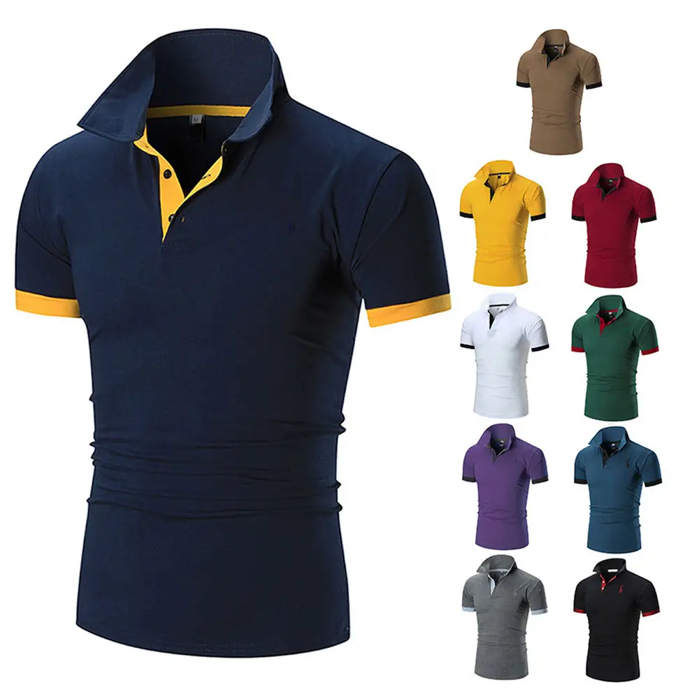 High Quality Plain Men Polo Shirt Casual Custom 100% Cotton Men Golf Polo Shirt