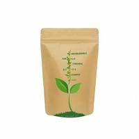 Pochette compostable PLA biodégradable en papier kraft Doypack sac debout pour le stockage du sol végétal