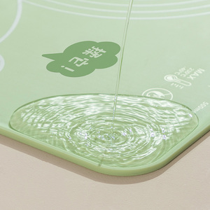Tapis de pétrissage en silicone alimentaire sans BPA, épaissi, antidérapant, antiadhésif, écologique, motif ours vert, pour <span class=keywords><strong>pâtisserie</strong></span> maison - Product Image 5