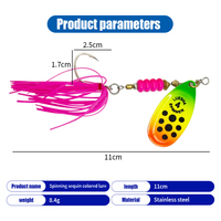Leurre de pêche multicolore en forme de cuillère, appâts artificiels durs avec hameçon, leurres de traîne pour la pêche au bar et à la truite en mer
