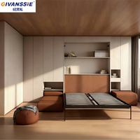 Meubles de maison modernes, lits muraux pliants Murphy personnalisés, taille double, queen, king, armoire, design gain de place, panneau en mélamine
