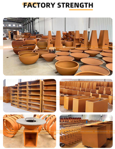 Tavolo da Esterno per Hotel in Acciaio Corten con Griglia a Carbone per BBQ, Stufa a Legna in <span class=keywords><strong>Ghisa</strong></span>, Barbecue Coreano in Corten - Product Image 6
