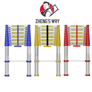 Échelle <span class=keywords><strong>télescopique</strong></span> en aluminium au design moderne personnalisé, 330 lb, échelle combinée pliable, noire, pour utilisation en appartement - Product Image 4