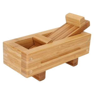 Moule à sushi en bois, un outil de cuisine DIY pour la préparation de sushis et de galettes de riz en couches, avec un moule à riz amovible. - Product Image 1