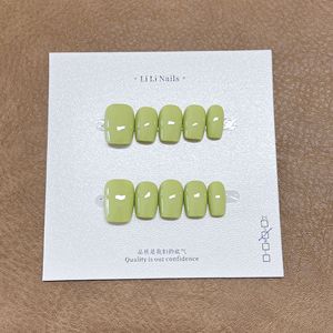 Handmade Press on Nails 10pcs Luxury <strong>Grape</strong> Purple Acrylic False Nails Salon Quality Reusable Solid Color Stick on Nails - Product Image 5