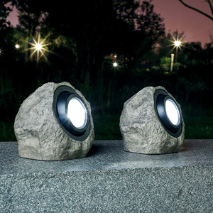 Lampe solaire Huichu en pierre, éclairage LED extérieur pour jardin avec interrupteur à induction pour l'éclairage paysager - Product Image 2