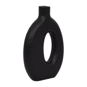 Vaso in Legno di Mango Intagliato, Vaso Decorativo Moderno per Soggiorno, Camera da Letto, Ufficio - Product Image 2