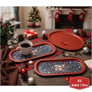 Rectangular Metal Tray 2 Pcs set 160 x 350 mm <b>Nutcracker</b> festive and whimsical Clara, and holiday decorations Tales Design - Product Image 3