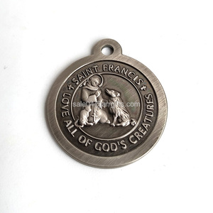 Médaille de protection des animaux de compagnie Saint François d'Assise, Saint François bénisse et protège mon animal de compagnie - Product Image 3