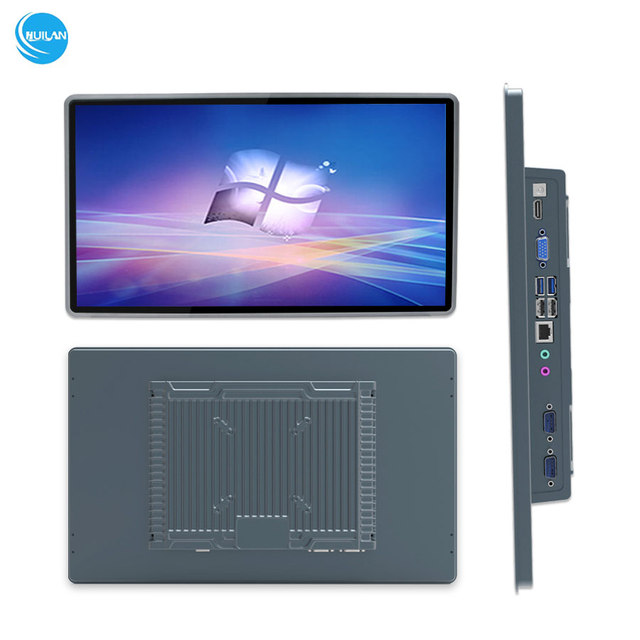 Industrial 21.5 Inch RS232 Embedded/Wall Mount All-In-One Computer IP65 Waterproof  I3 I5 J1900 CPU Capacitive Touch Panel Pc