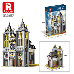 Reobrix 66027 3468 pièces Série Médiévale Ornement d'église médiévale Modèle de blocs de construction Jouet éducatif Adultes 14+ Cadeau DIY à expédier - Product Image 6