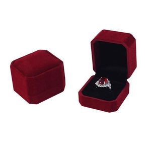 Portable Velvet Rectangle <b>Ring</b> <b>Box</b> Jewelry Gift Display Case with Leather Lining for <b>Rings</b> Travel Companion - Product Image 2