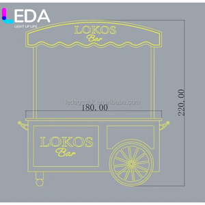 LEDA Nuevo Carrito de Dulces de PVC Blanco para Eventos, Carrito de Exhibición para Bodas con Ruedas, Decoración para Fiestas de Cumpleaños - Product Image 3