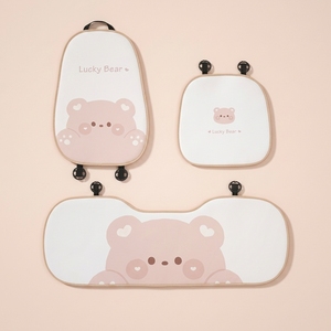 Coussin de siège de <span class=keywords><strong>voiture</strong></span> en peluche motif ours mignon, kit complet pour l'intérieur, applicable toute saison, compatible avec la plupart des modè<span class=keywords><strong>les</strong></span> de véhicules - Product Image 6