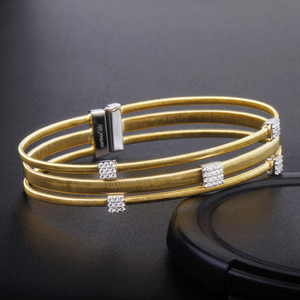<strong>Bracciali</strong> <strong>Argento</strong> 925 Pulseiras &amp; Bangles Modern Women 18k Gold Zircon Bracelet Italy Rope Cuff Bangle 2025 Trend Jewelry Brand - Product Image 1