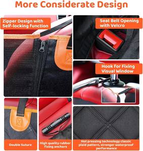 Housse de siège de <span class=keywords><strong>voiture</strong></span> <span class=keywords><strong>pour</strong></span> <span class=keywords><strong>chien</strong></span>, personnalisable, imperméable, écologique, toutes saisons, hamac <span class=keywords><strong>pour</strong></span> siège arrière, vente chaude - Product Image 4