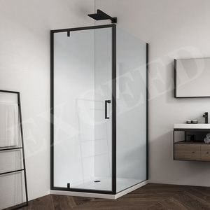 <span class=keywords><strong>Porte</strong></span> de <span class=keywords><strong>douche</strong></span> à balançoire encadrée noire à vente chaude en Italie avec largeur flexible - Product Image 2